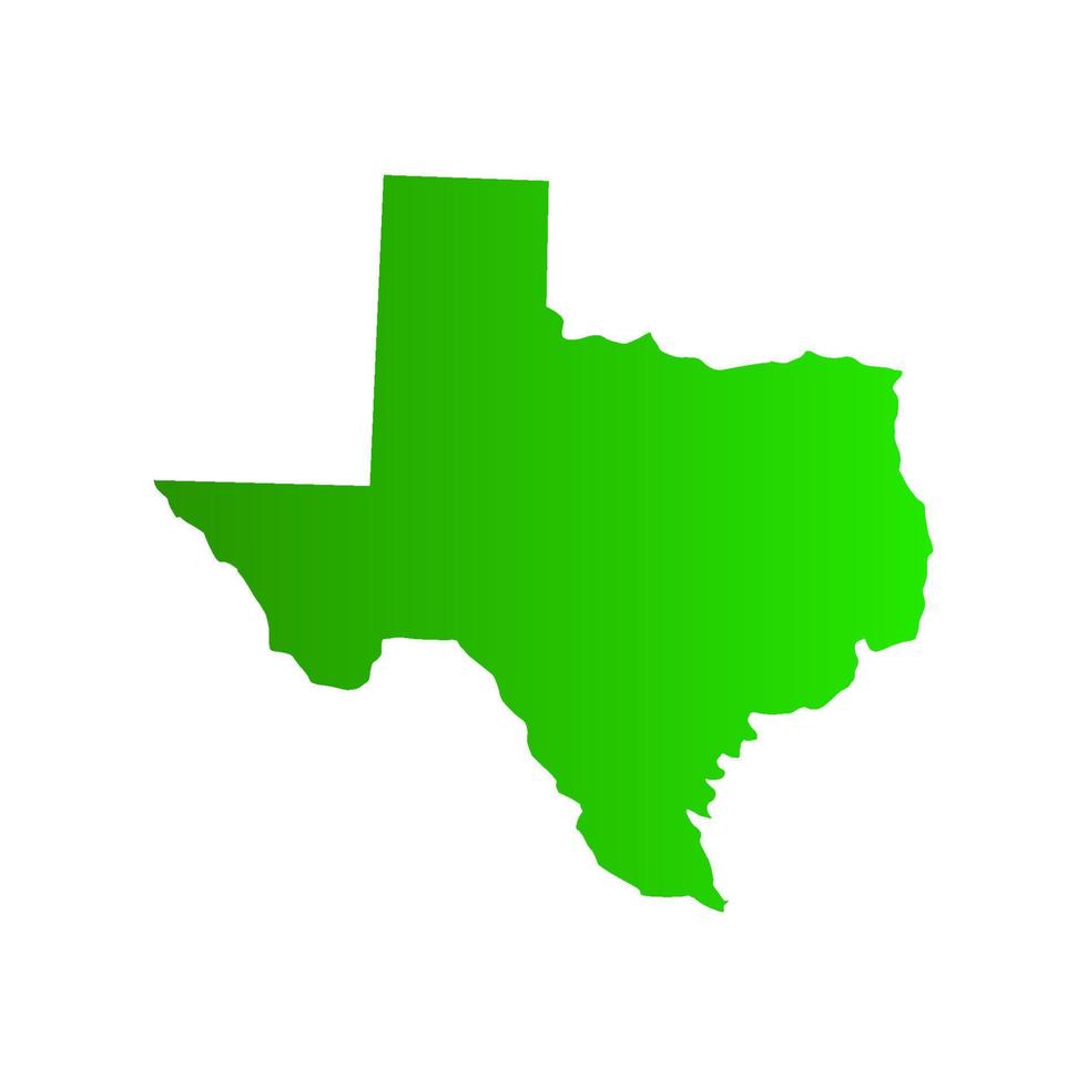 mapa de texas sobre fondo blanco vector