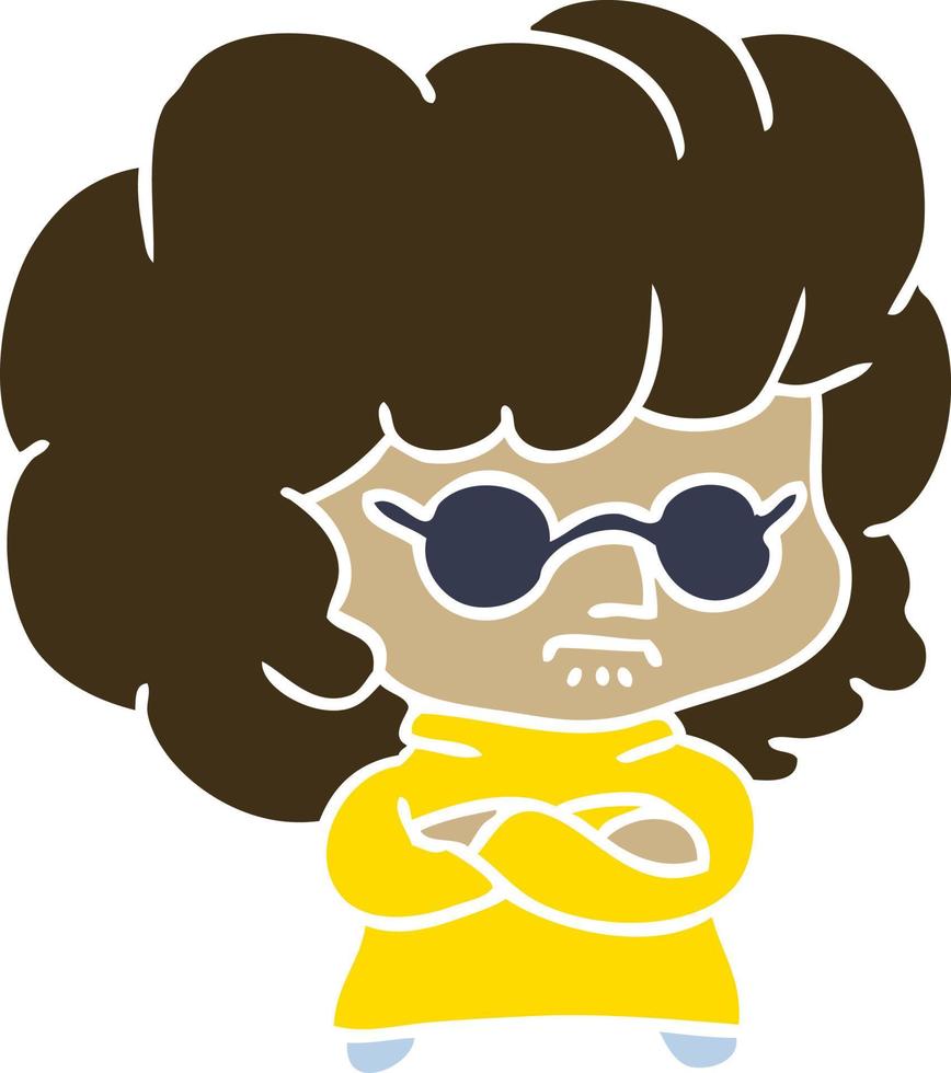cartoon of a kawaii woman vector
