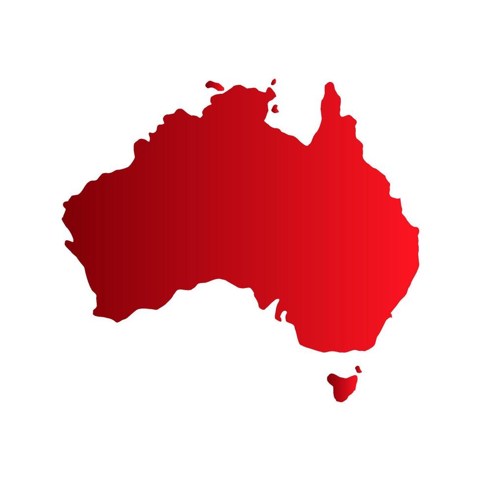 Australia map on white background vector