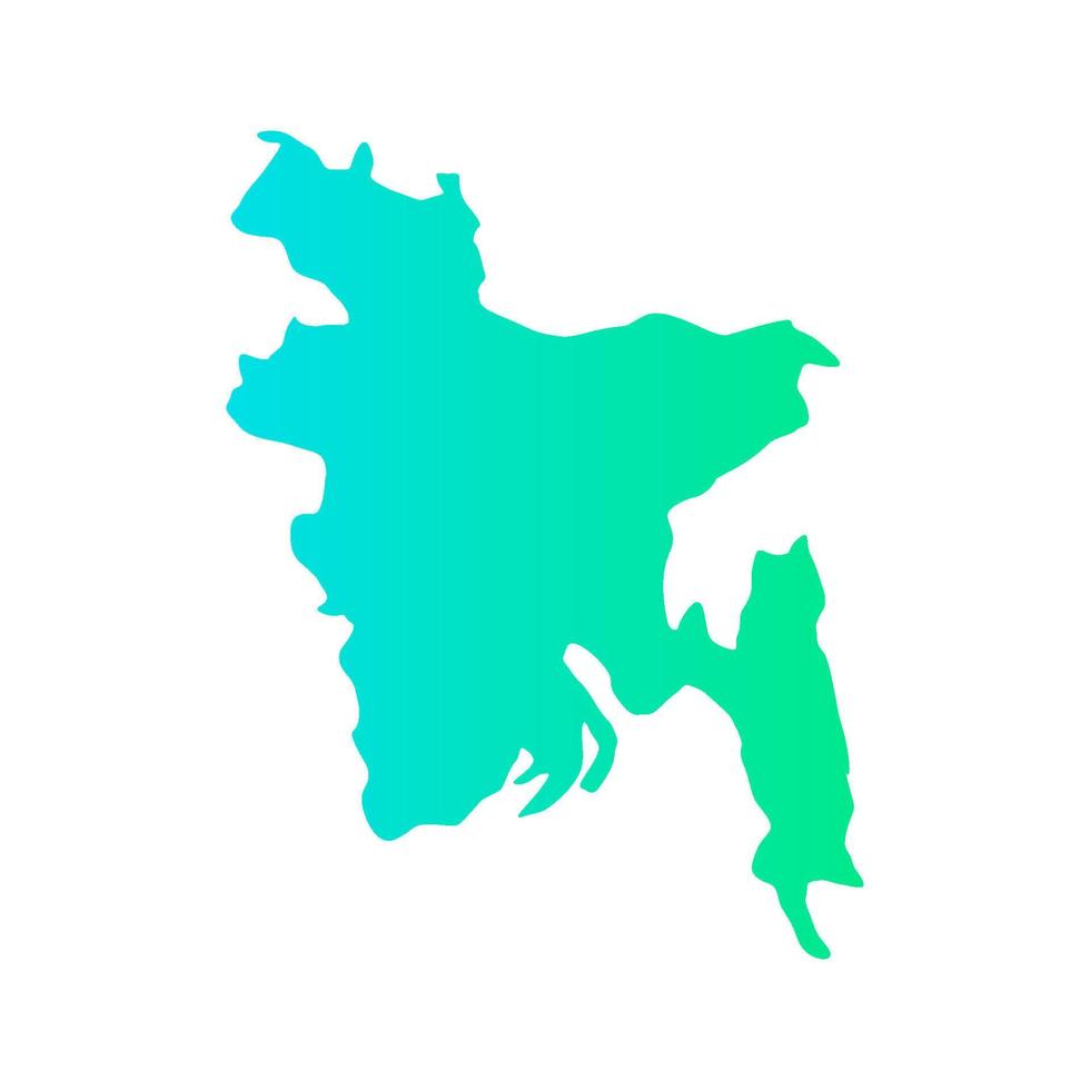 Bangladesh map on white background vector