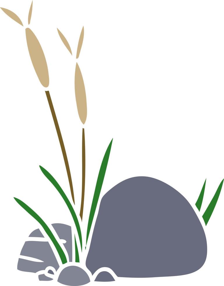 cartoon doodle of stone and pebbles vector