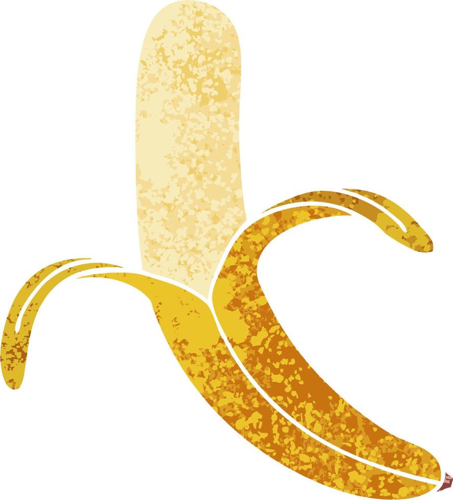 quirky retro illustration style cartoon banana vector