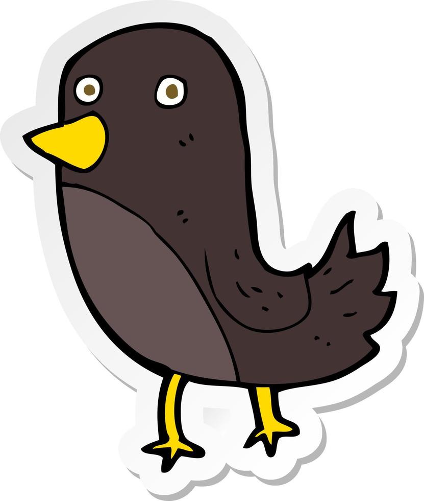 pegatina de un pájaro de dibujos animados vector