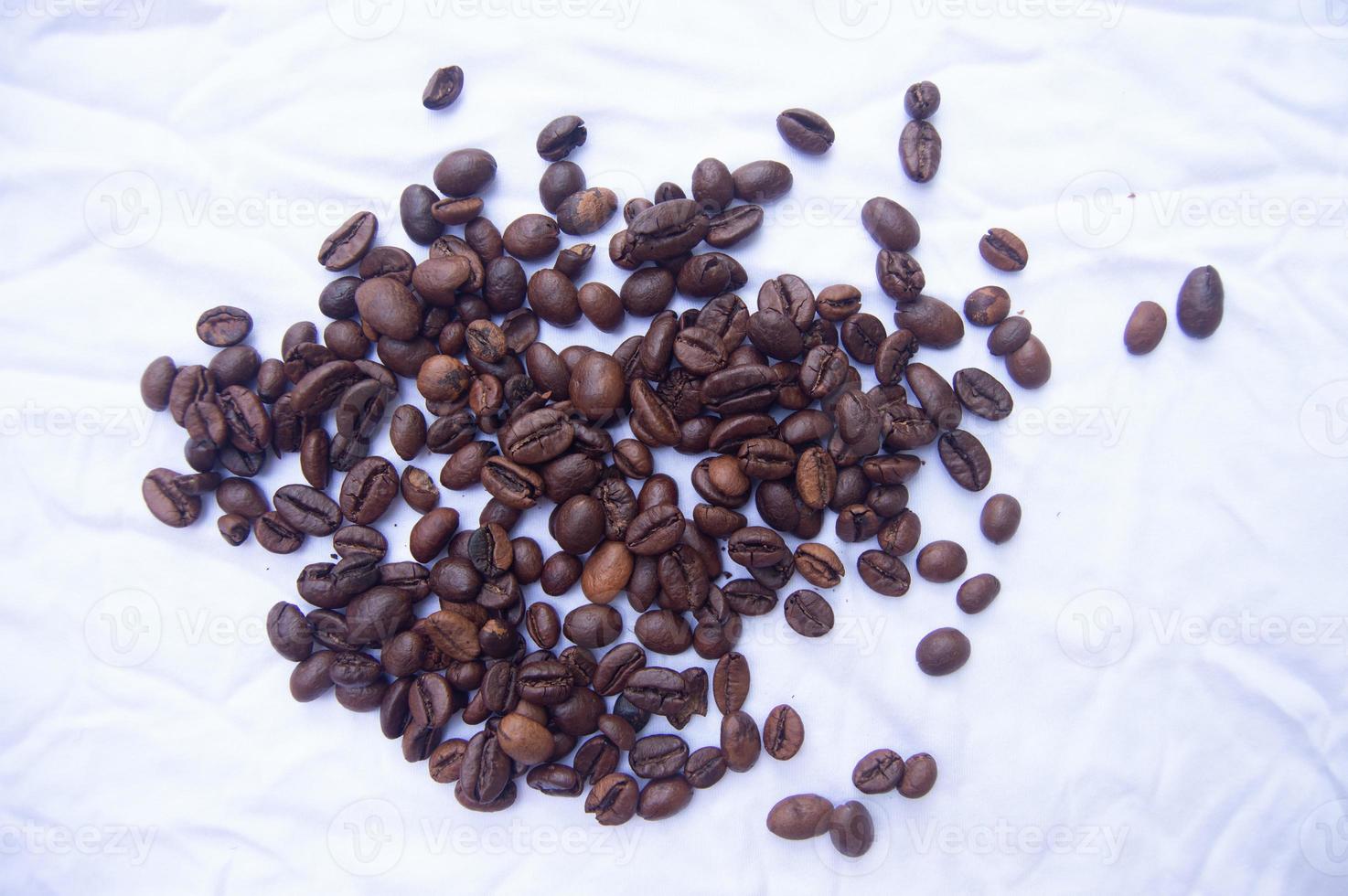 coffee beans on a white background photo