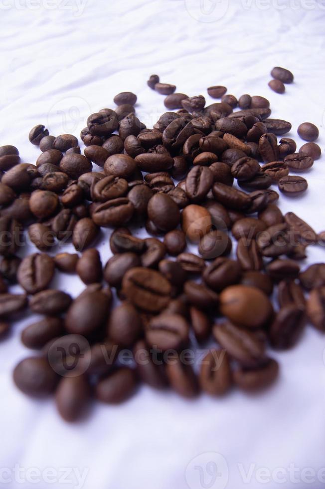 coffee beans on a white background photo