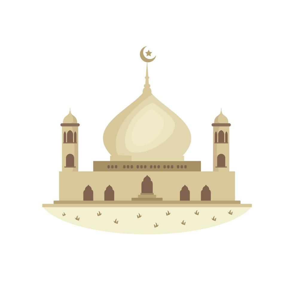 Flat design mosque for Islamic places of worship vector