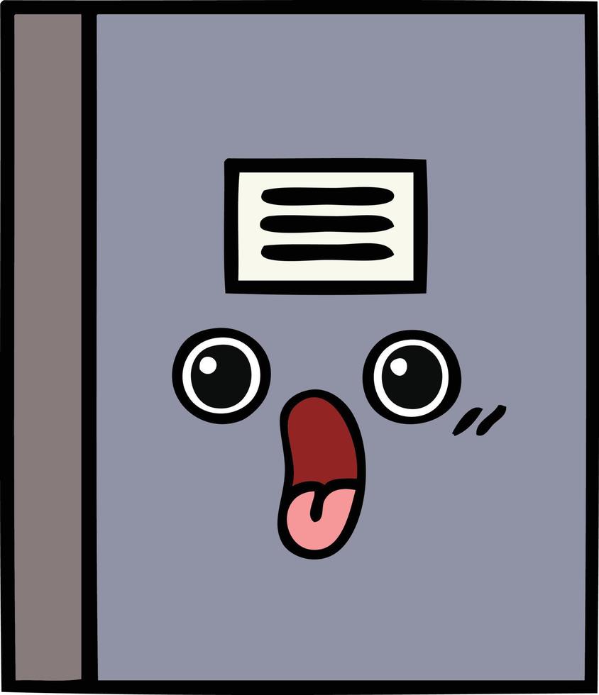 cute cartoon notebook vector