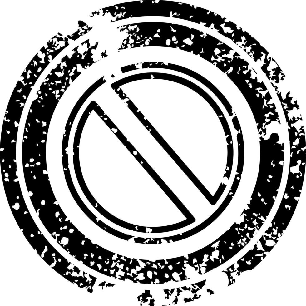 generic stop distressed icon vector