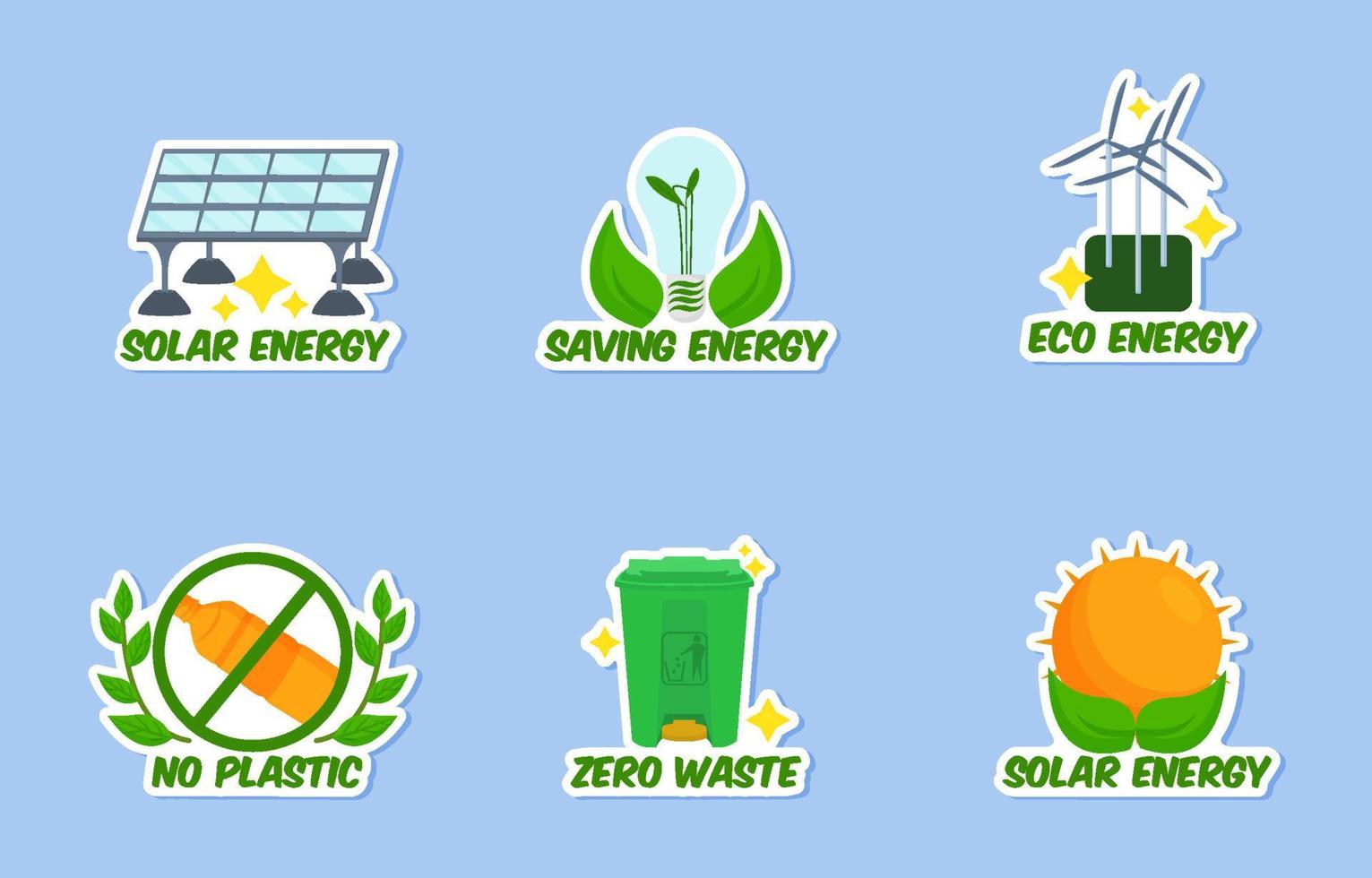 Green Technology Sticker vector