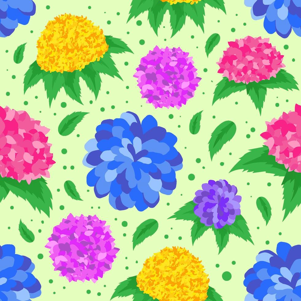 Hydrangeas Seamless Pattern vector