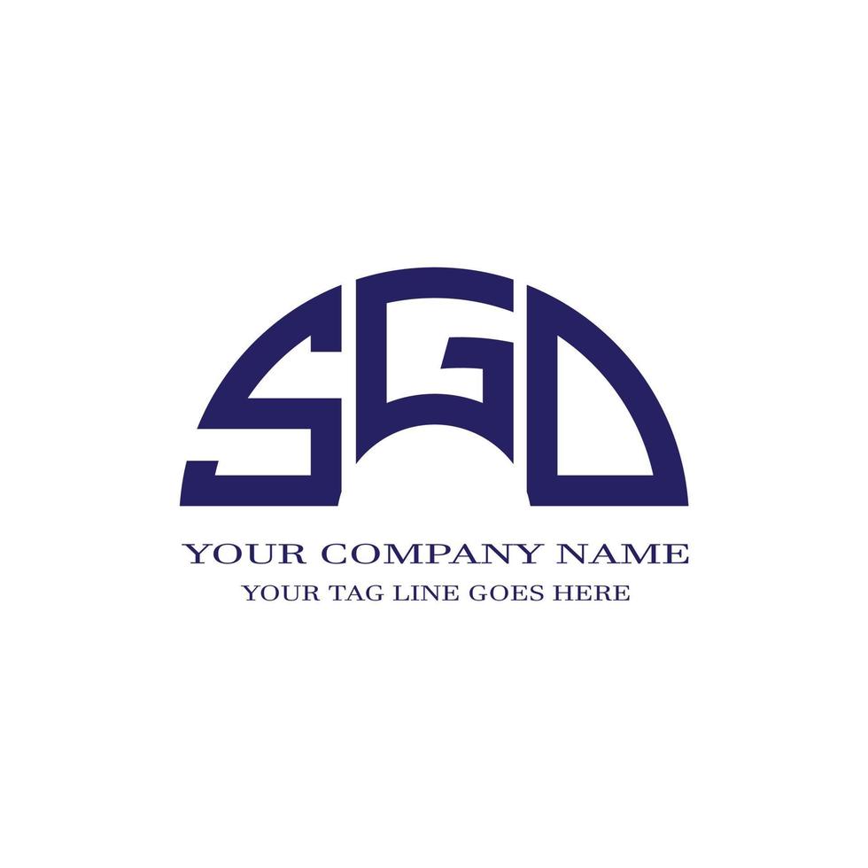 SGD letter logo creative design with vector graphic