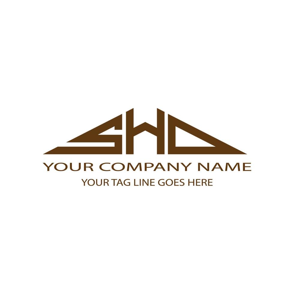 SHD letter logo creative design with vector graphic