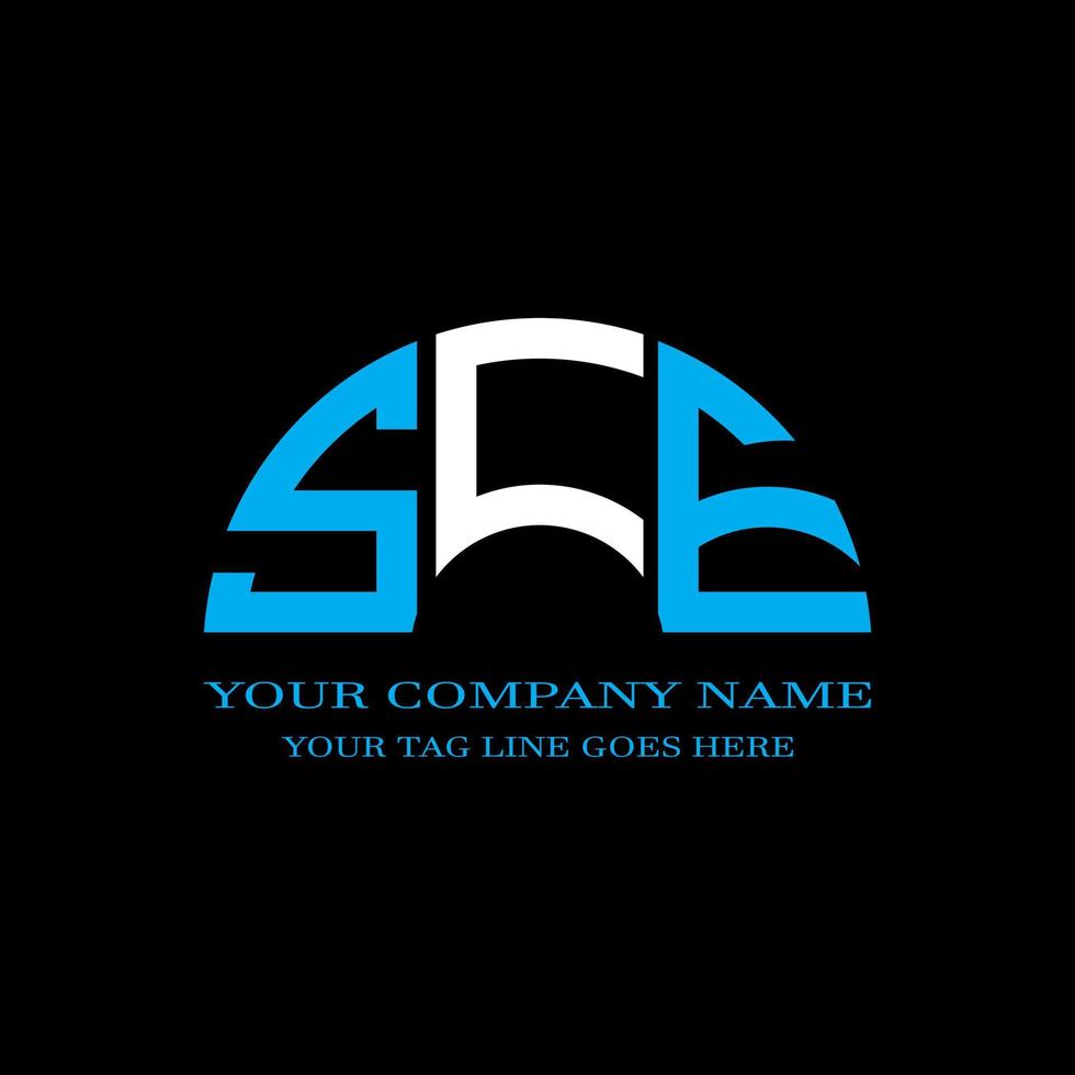 SCE letter logo creative design with vector graphic