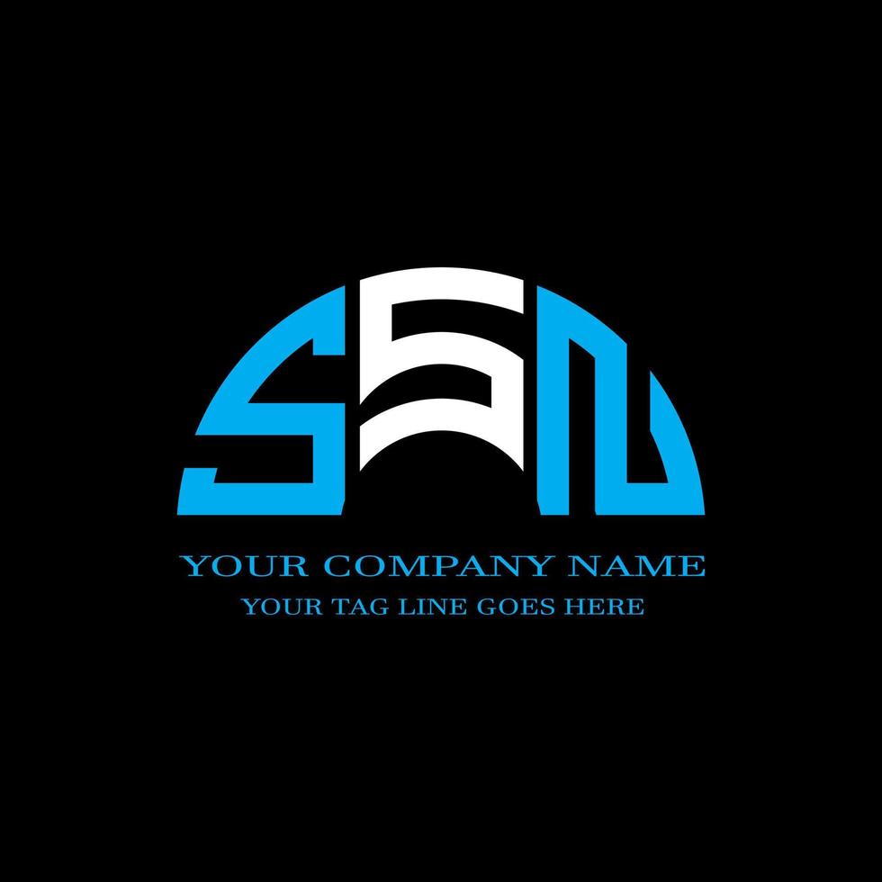 SSN letter logo creative design with vector graphic