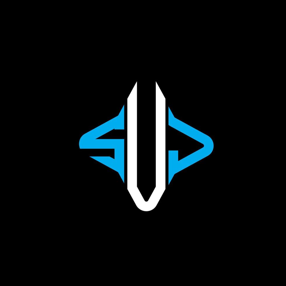 diseño creativo del logotipo de la letra suj con gráfico vectorial vector