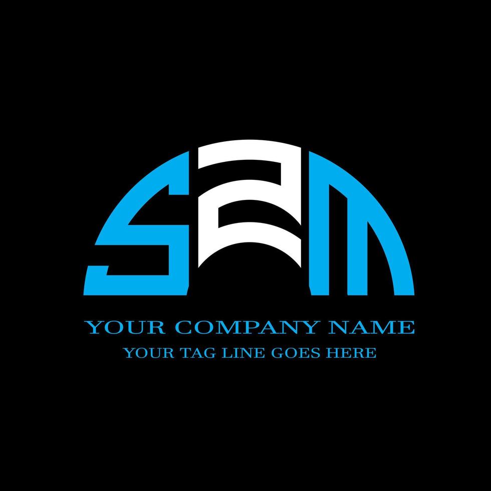 diseño creativo del logotipo de la letra szm con gráfico vectorial vector
