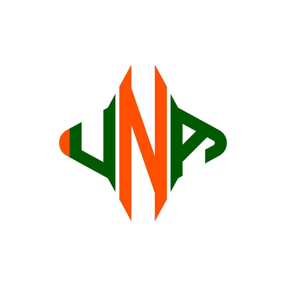 UNA letter logo creative design with vector graphic