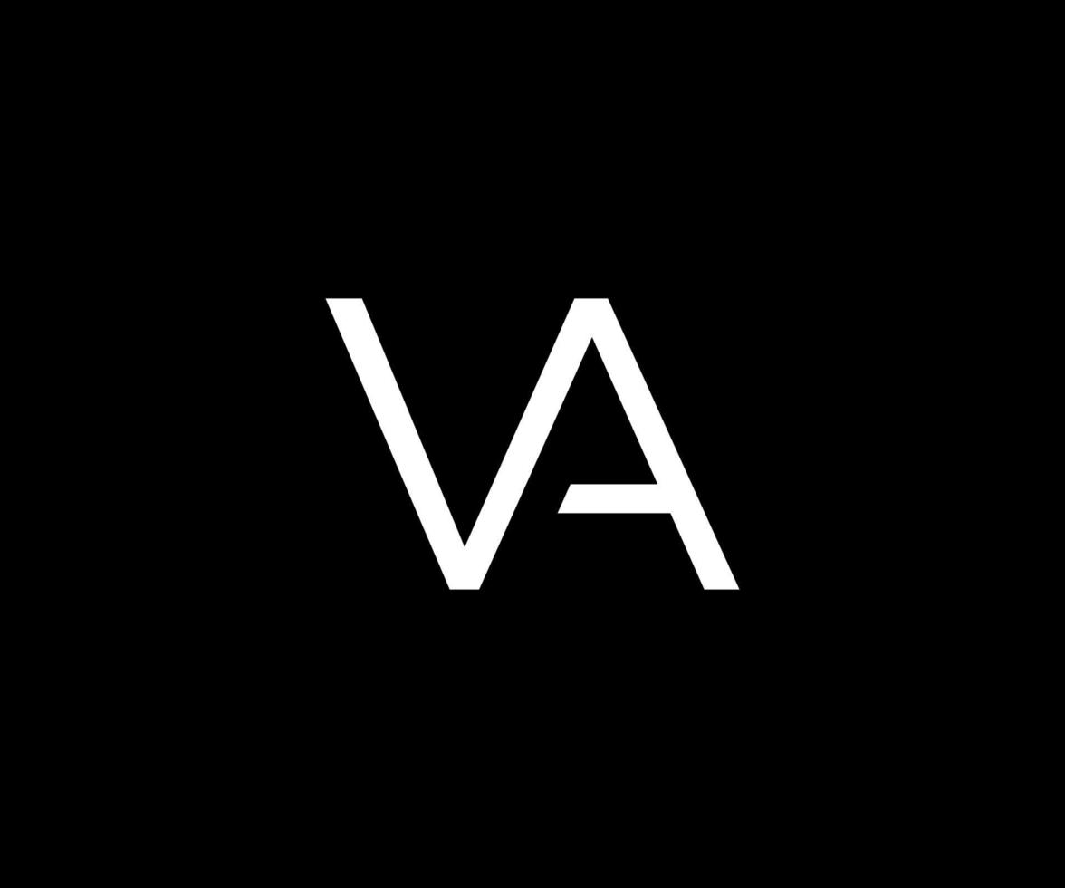 archivo de vector libre de diseño de logotipo de letra va