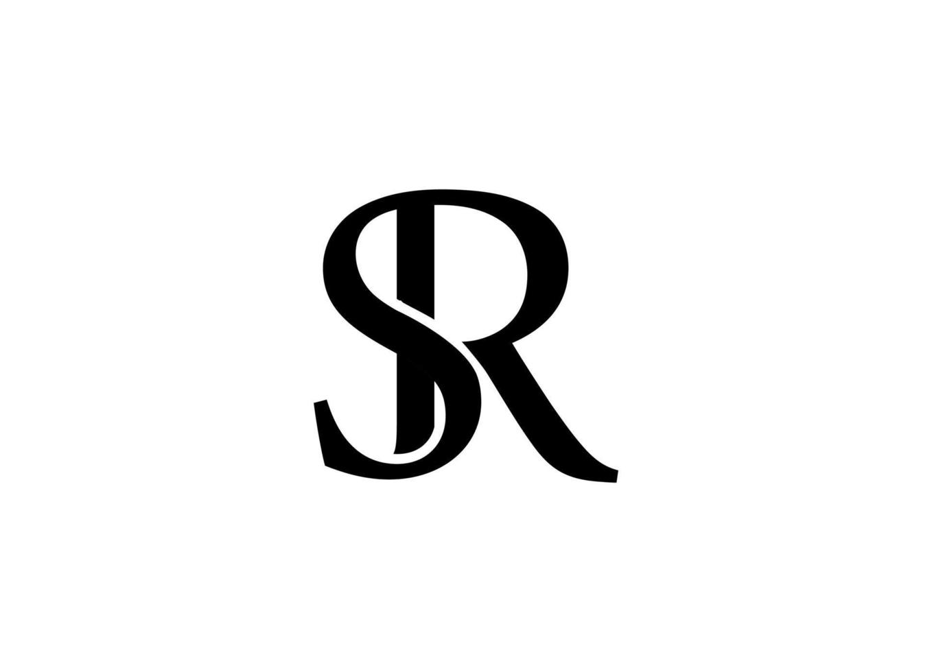 SR logo design free vector file