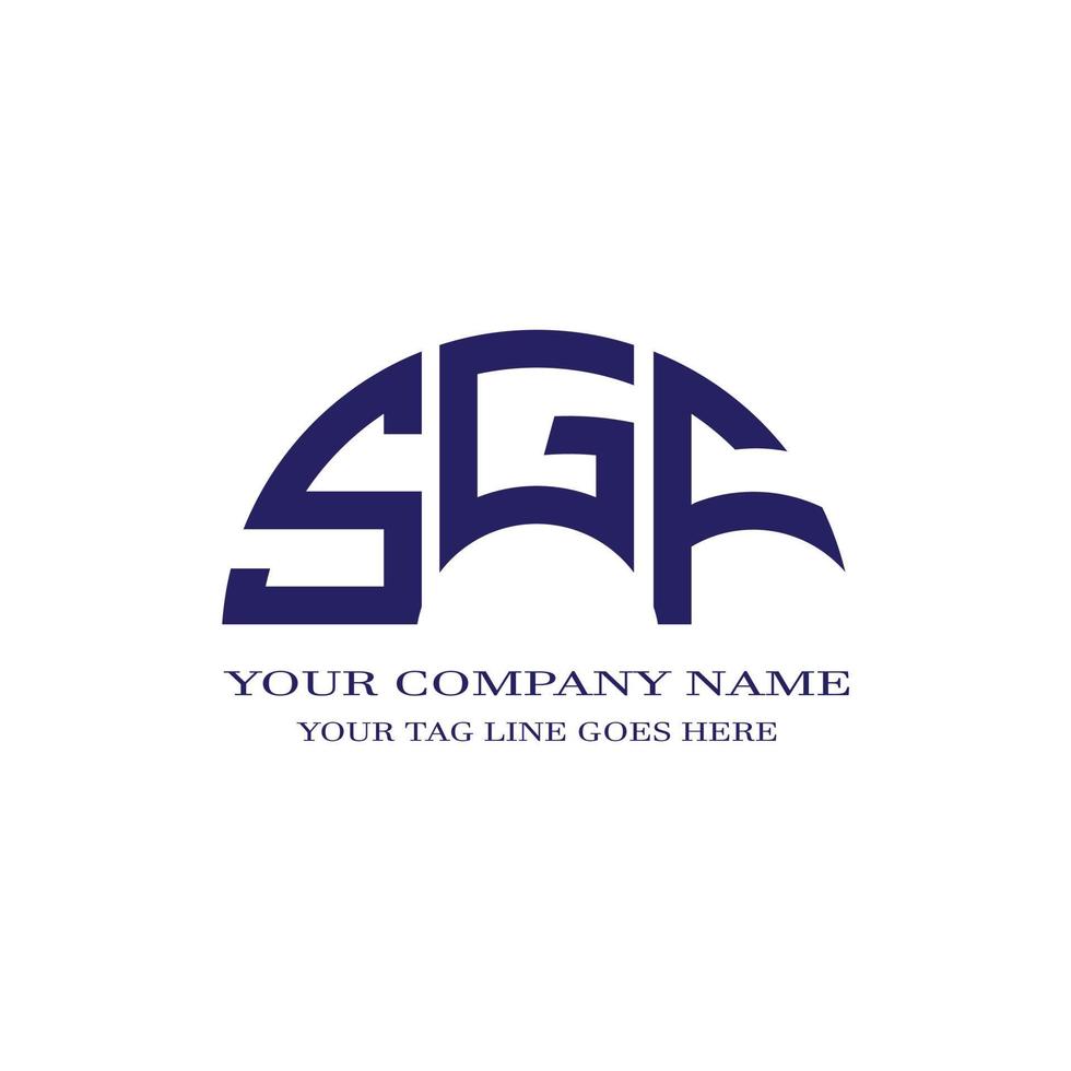 SGF letter logo creative design with vector graphic