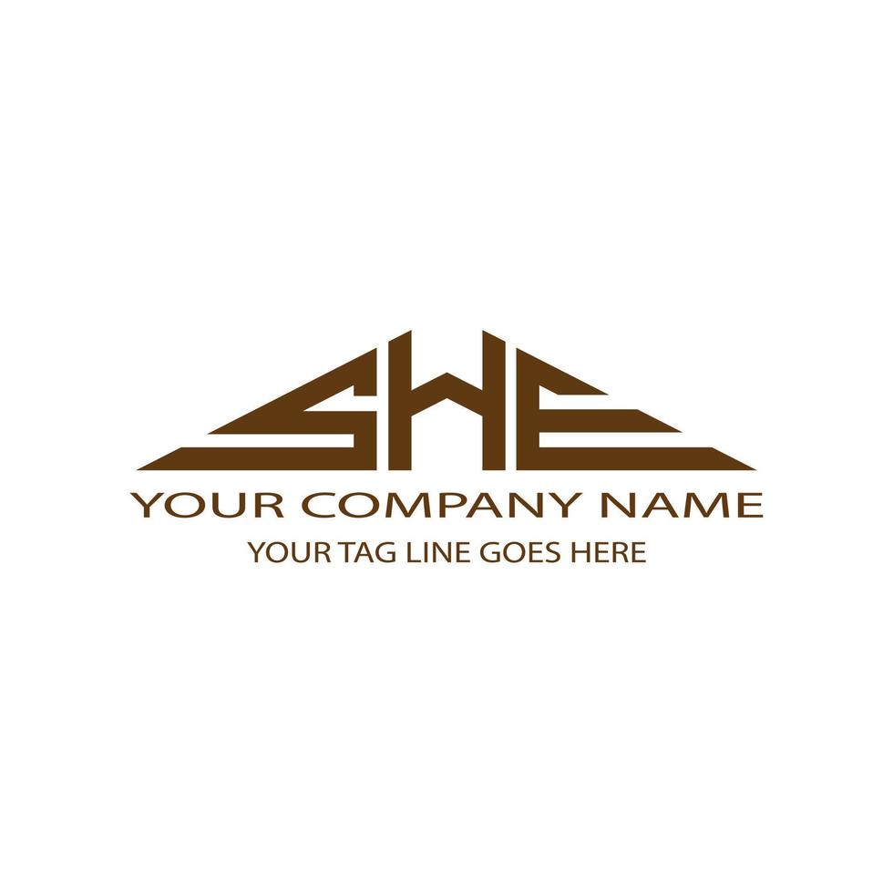 SHE letter logo creative design with vector graphic