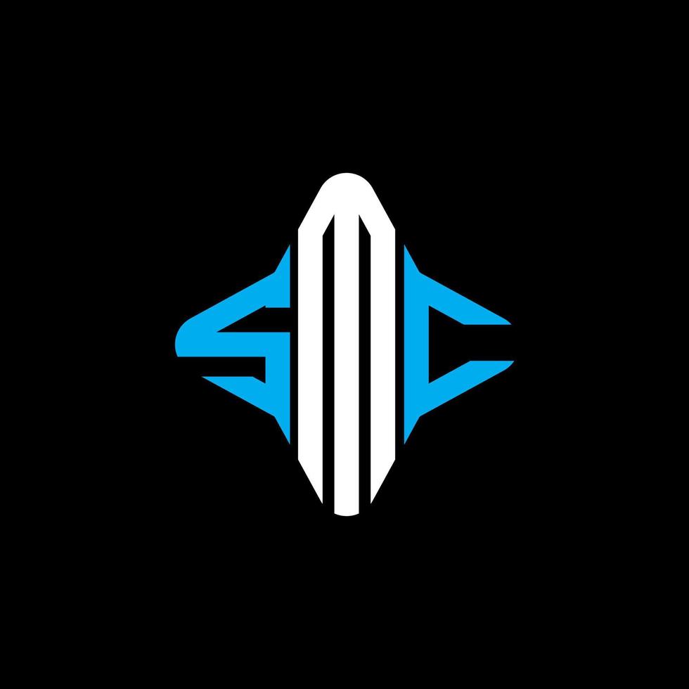 diseño creativo del logotipo de la letra smc con gráfico vectorial vector
