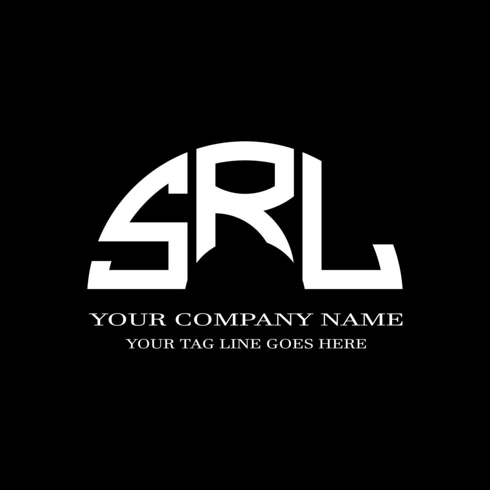 diseño creativo del logotipo de la letra srl con gráfico vectorial vector