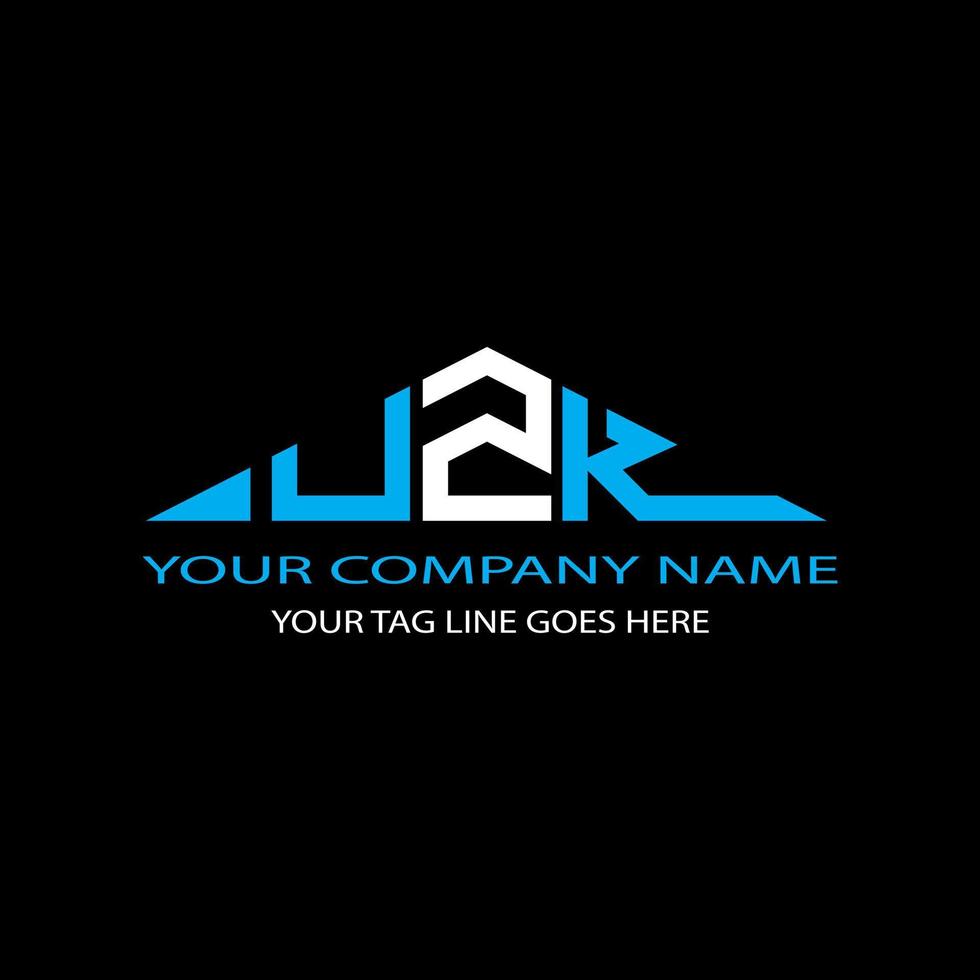 UZK letter logo creative design with vector graphic