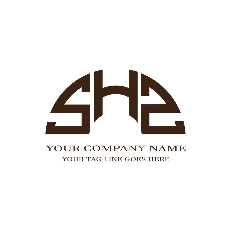 SHZ letter logo creative design with vector graphic