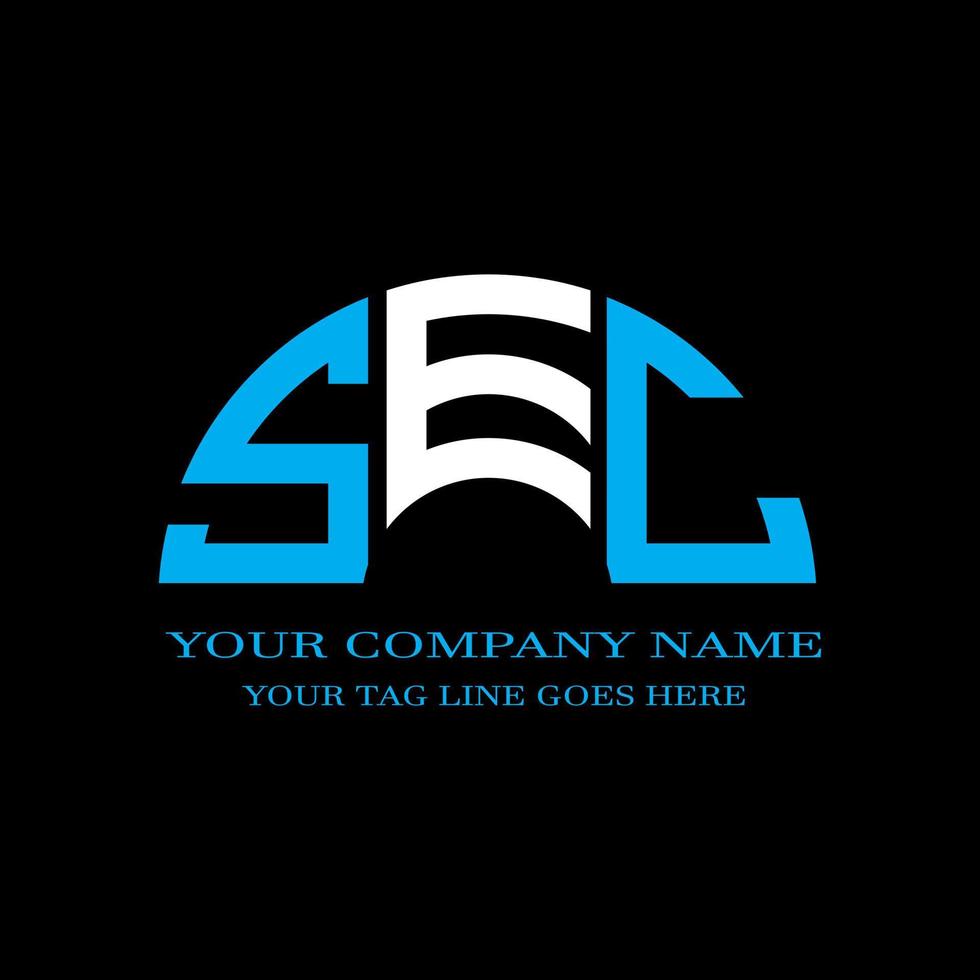 SEC letter logo creative design with vector graphic