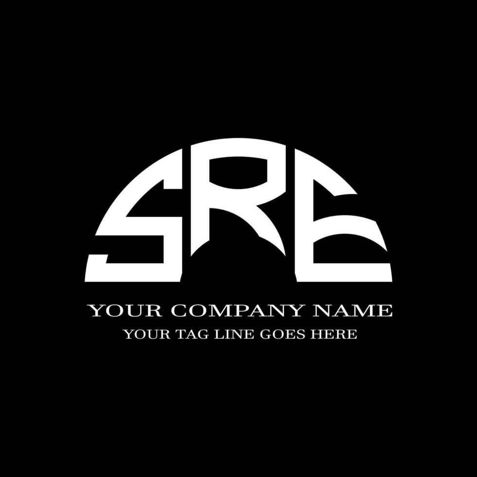 SRE letter logo creative design with vector graphic