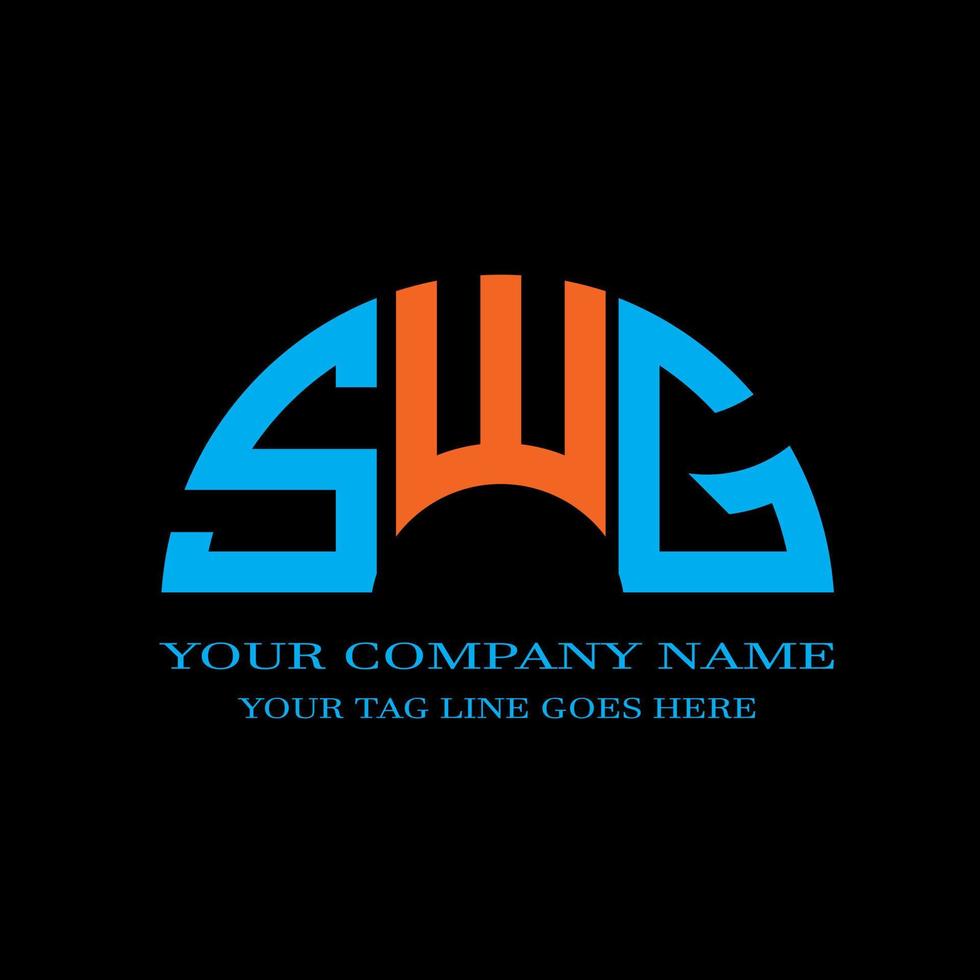 SWG letter logo creative design with vector graphic