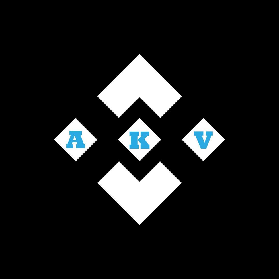 diseño creativo abstracto del logotipo de la letra akv. akv diseño único vector