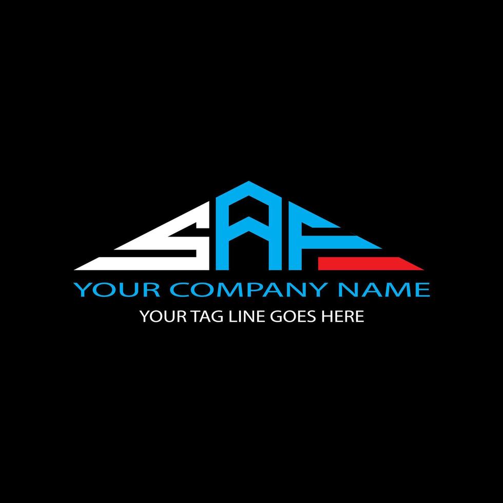 SAF letter logo creative design with vector graphic
