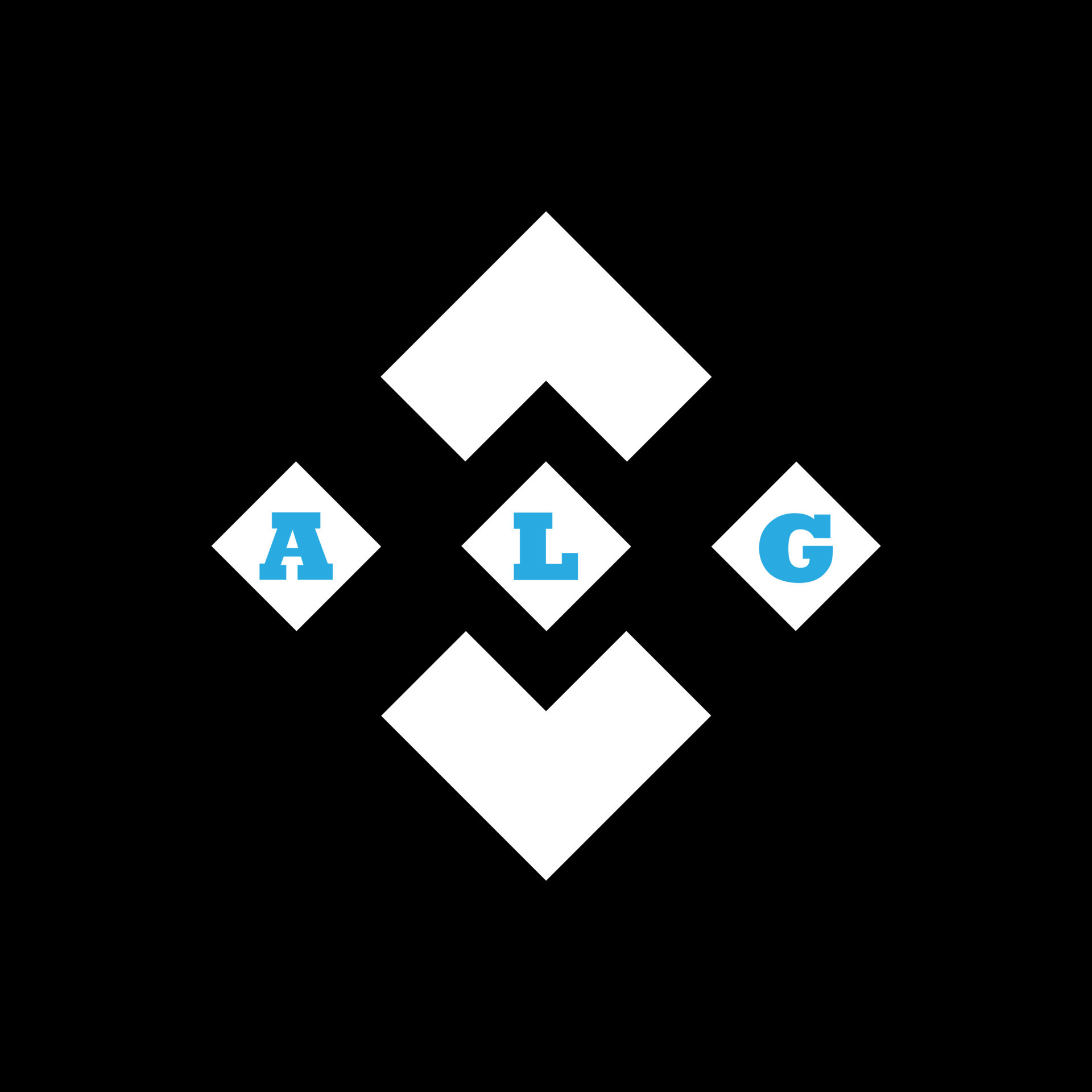 ALG letter logo abstract creative design. ALG unique design 8464608