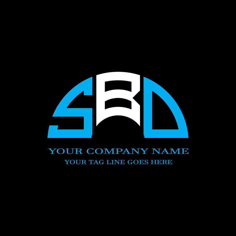 SBD letter logo creative design with vector graphic