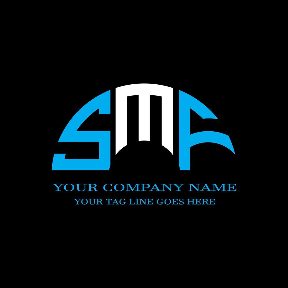 SMF letter logo creative design with vector graphic 8464650 Vector Art
