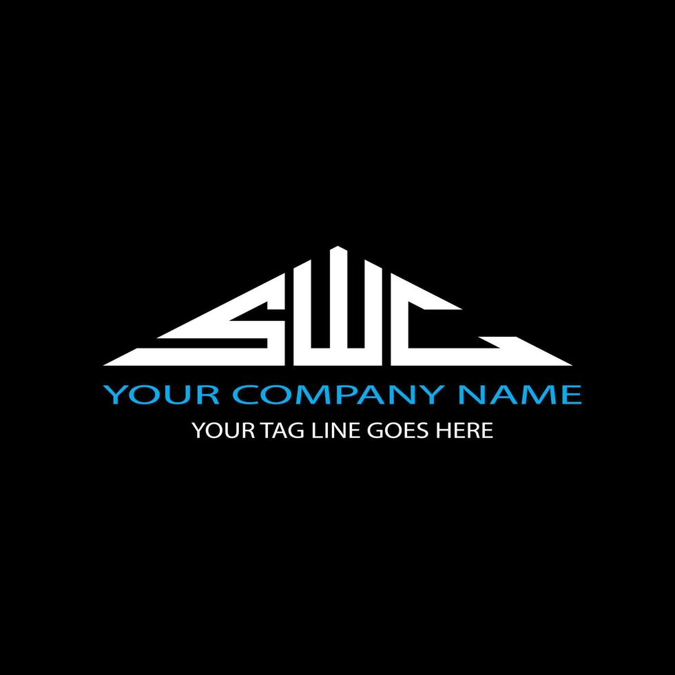 SWC letter logo creative design with vector graphic