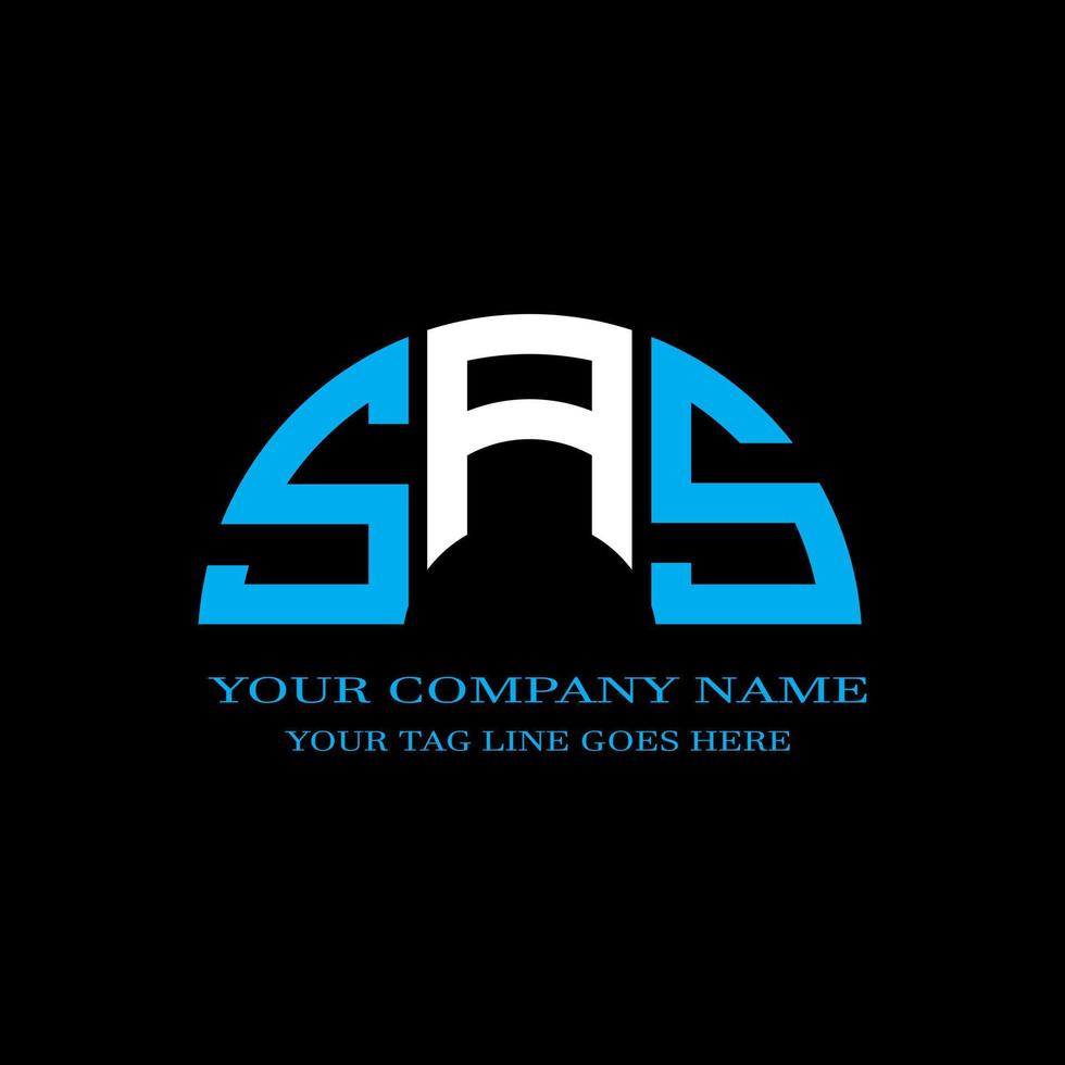 SAS letter logo creative design with vector graphic