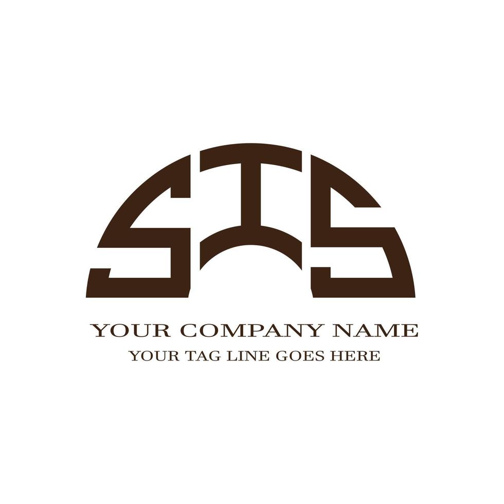 diseño creativo del logotipo de la letra sis con gráfico vectorial vector