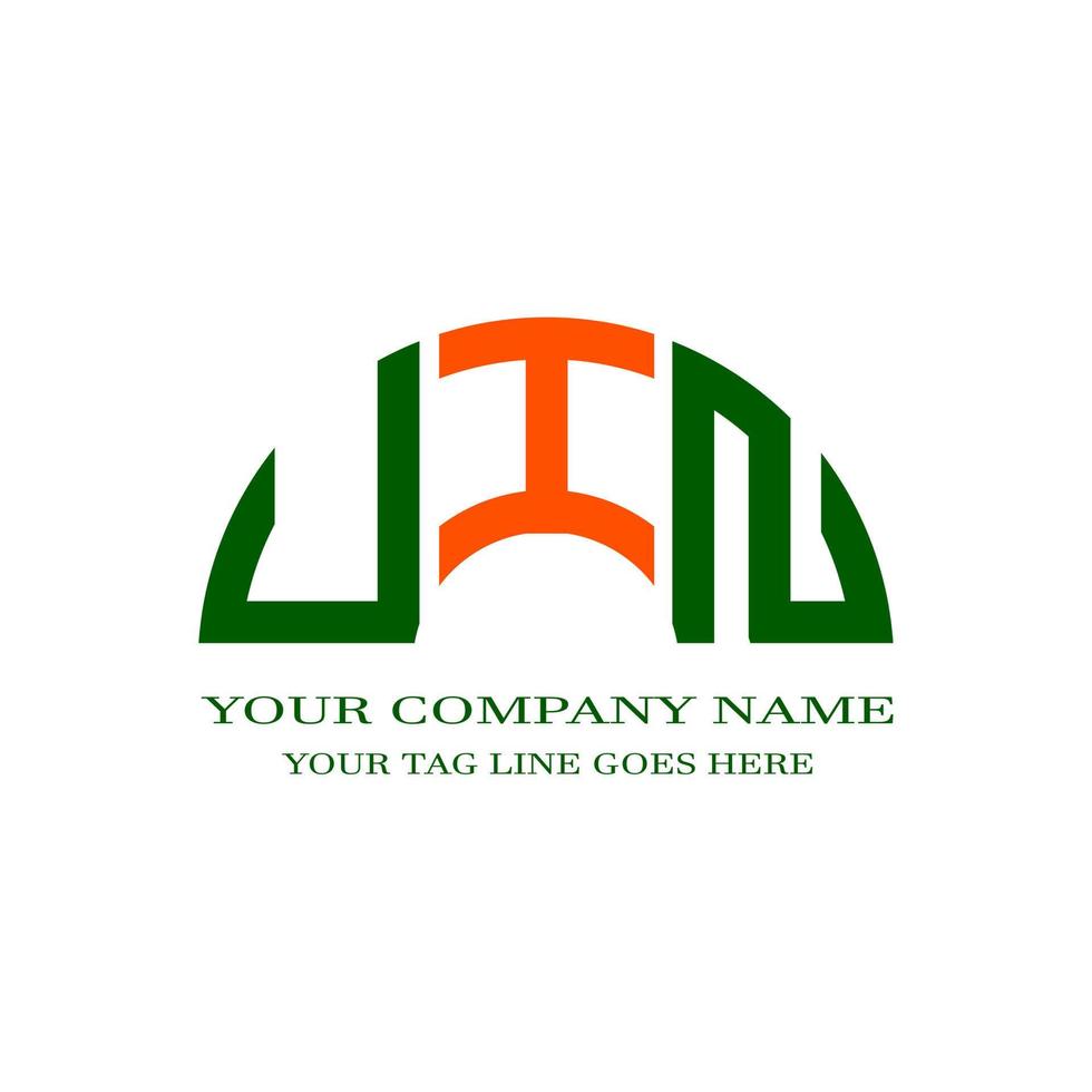UIN letter logo creative design with vector graphic