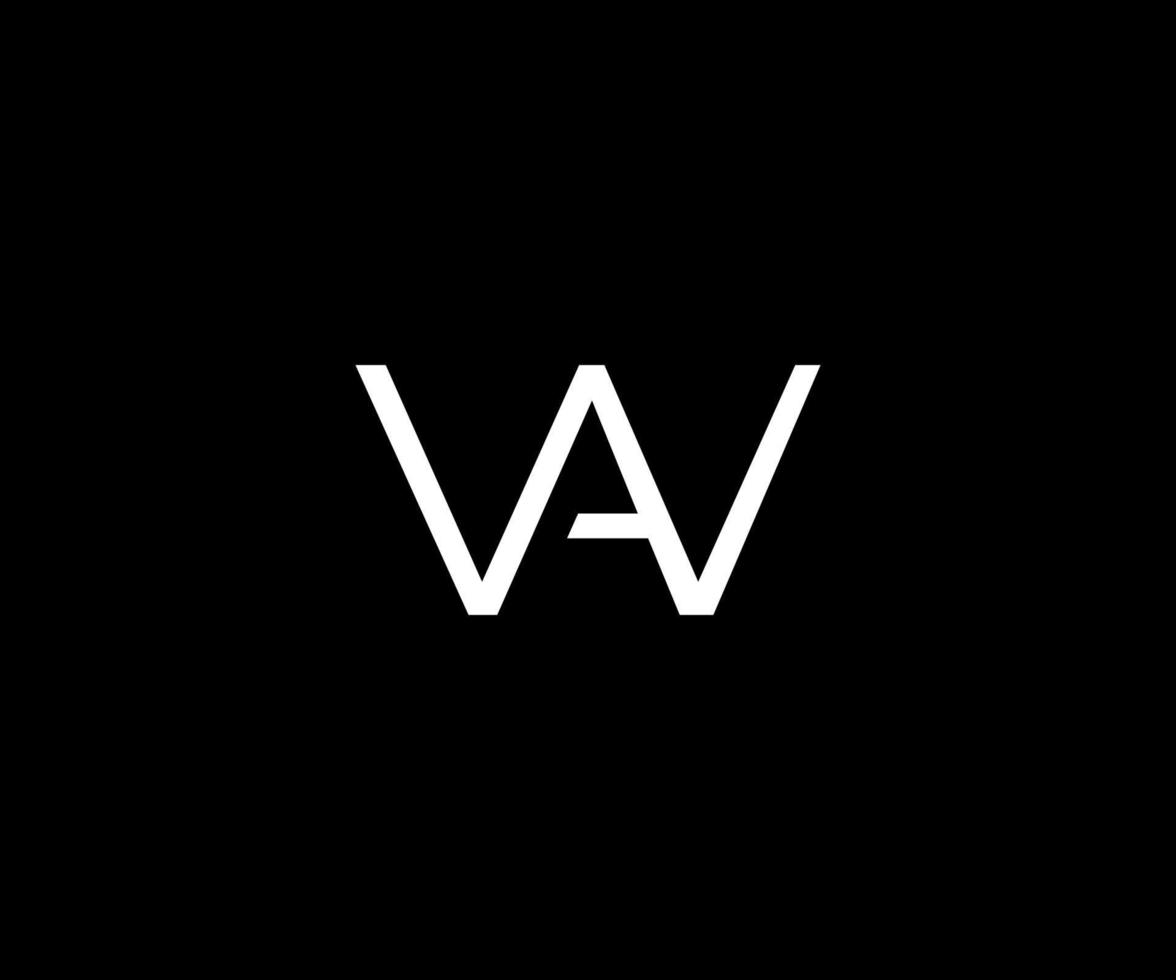 logotipo de la letra wa. archivo de vector libre de diseño de logotipo wa