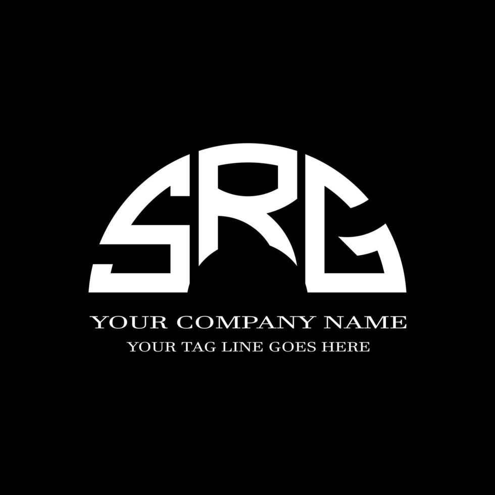 diseño creativo del logotipo de la letra srg con gráfico vectorial vector