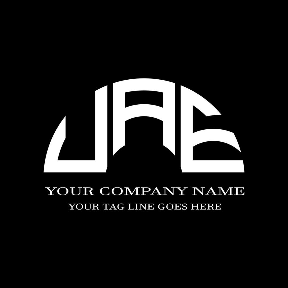 diseño creativo del logotipo de la letra de los emiratos árabes unidos con gráfico vectorial vector