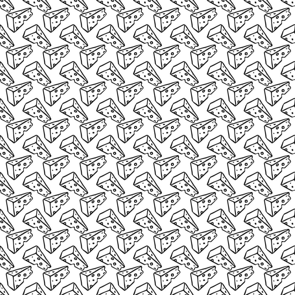 seamless cheese pattern. Doodle vector pattern with cheese icons. cheese background