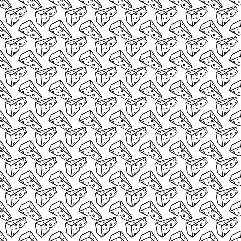 seamless cheese pattern. Doodle vector pattern with cheese icons. cheese background