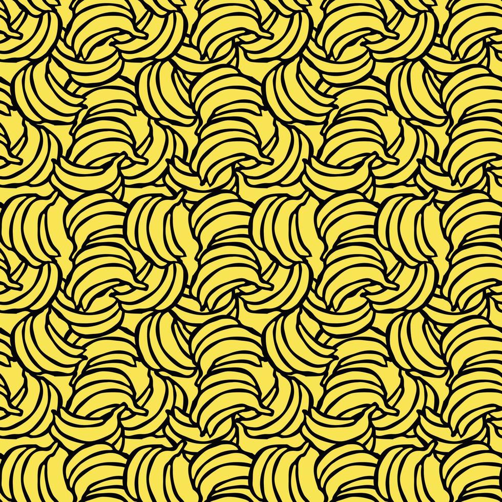 Seamless banana pattern. Doodle banana background vector