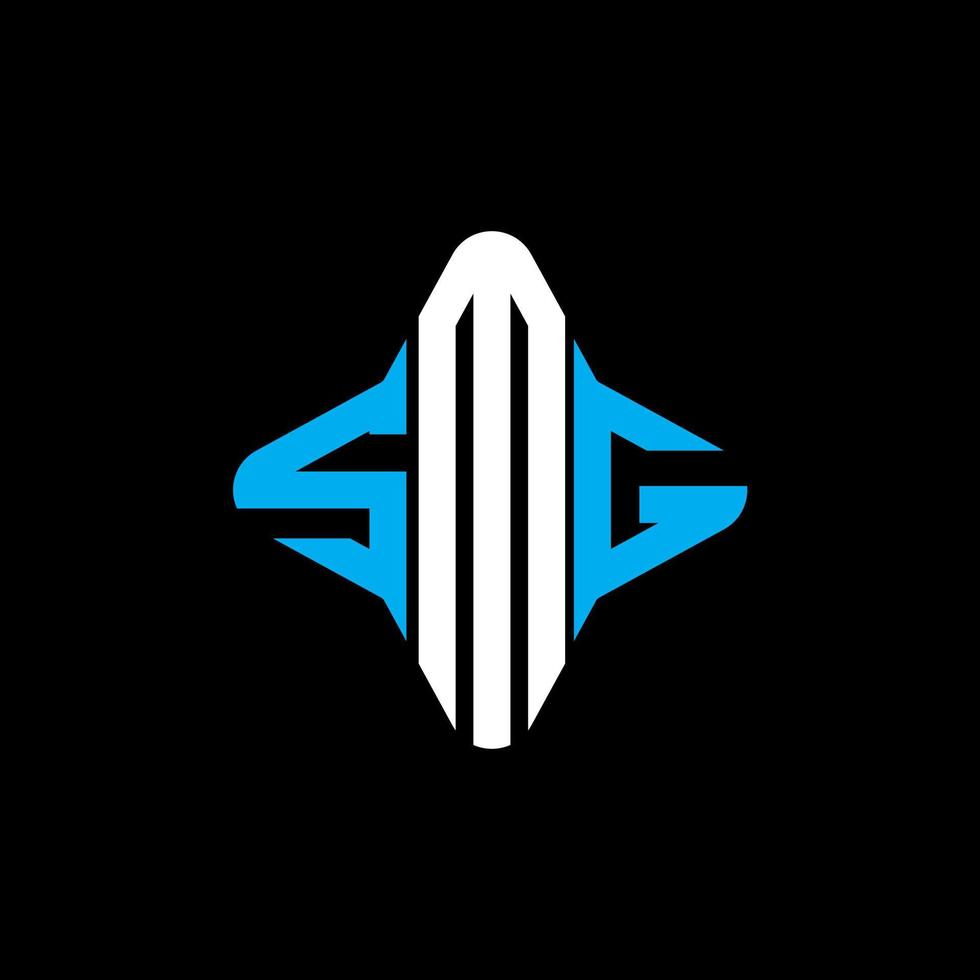 diseño creativo del logotipo de la letra smg con gráfico vectorial vector