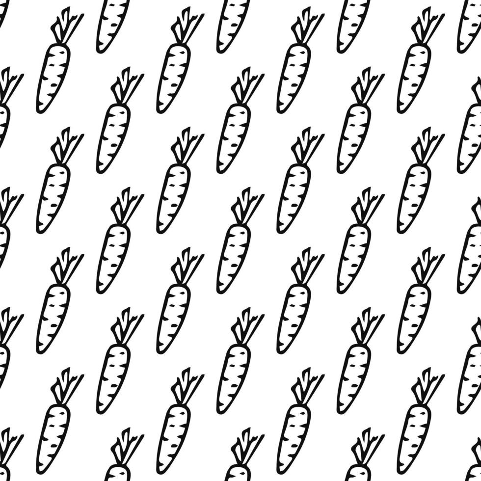 seamless carrot pattern. vector doodle illustration with carrot. pattern with carrot