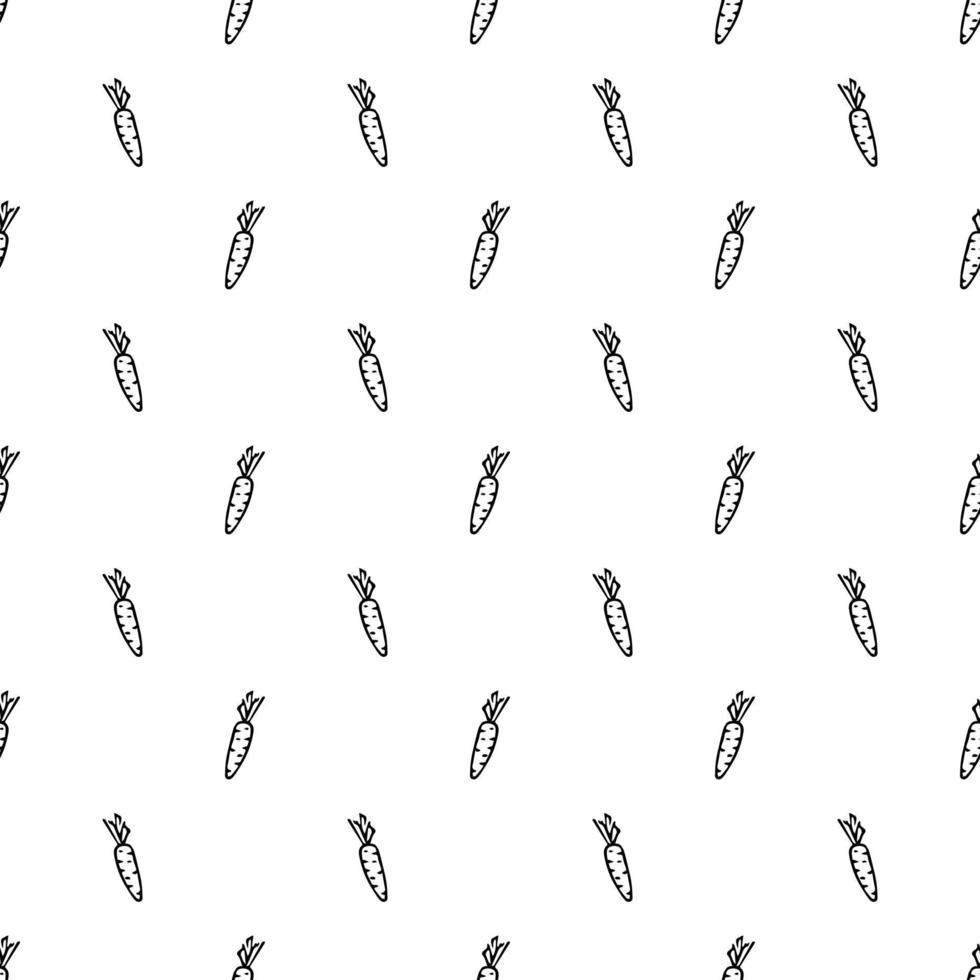 seamless carrot pattern. vector doodle illustration with carrot. pattern with carrot